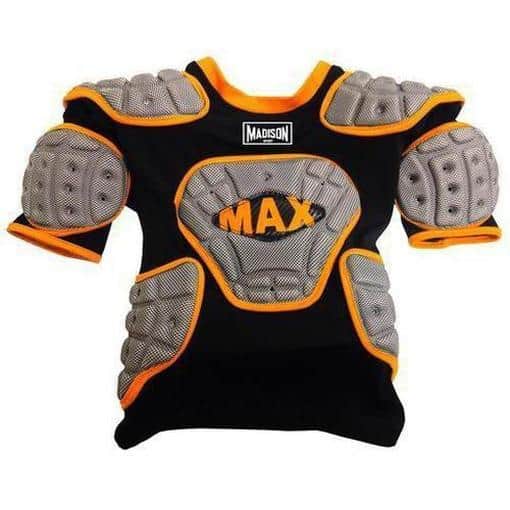 Madison Scorpion Max Vest Junior - Orange Rugby League NRL - Rugby League Shoulder Guards - MMA DIRECT