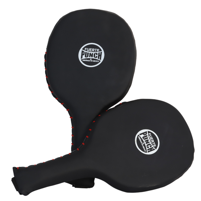 Punch V32 Mexican Fuerte Boxing Focus Paddles Pair - Black - Punch Paddles - MMA DIRECT