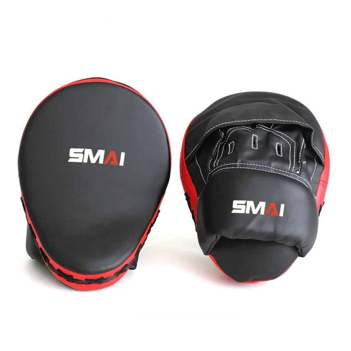 SMAI Focus Mitt Pad Syntec Black and Red - Focus Pads - MMA DIRECT