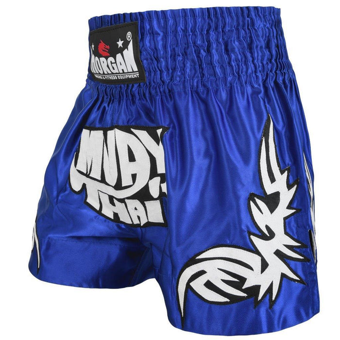 Morgan Aztec Warrior Muay Thai Shorts - Blue