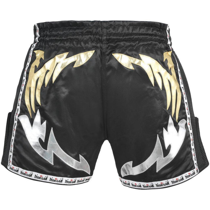 Morgan Elite Retro Muay Thai Shorts - Black / Gold