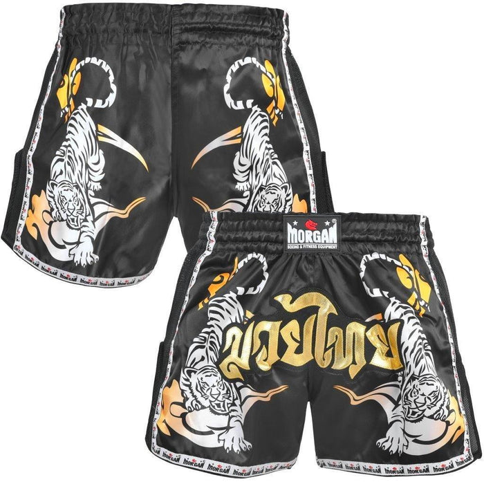 Morgan V2 Bengal Tiger Muay Thai Shorts - Black / Gold