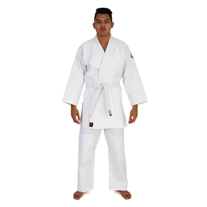 SMAI Judo Uniform Single Weave Gi (White) Double Stitched + White Belt - Karate Gi - MMA DIRECT