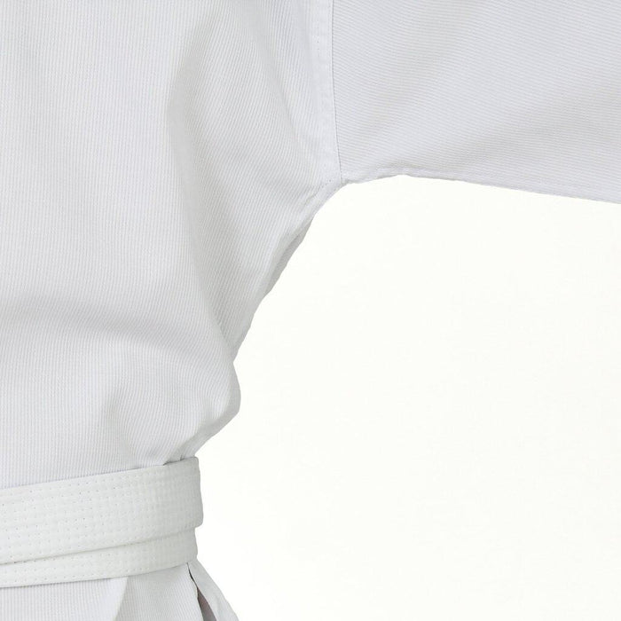 SMAI TKD Uniform 8oz Ribbed Student Dobok (White V-Neck) Gi + White Belt - Karate Gi - MMA DIRECT