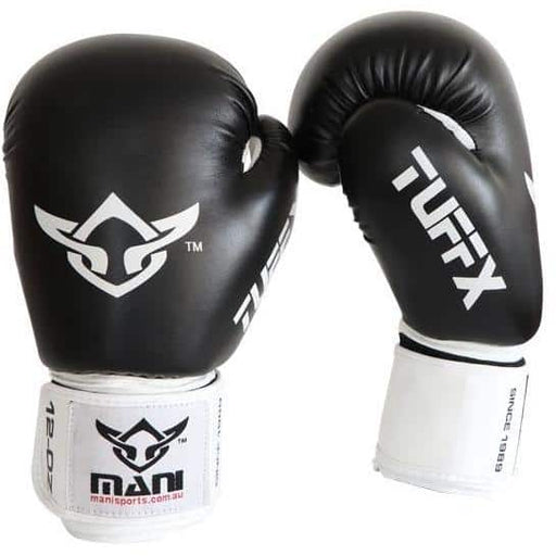 Mani TUFFX Boxing Gloves - Black & White - Boxing Gloves - MMA DIRECT