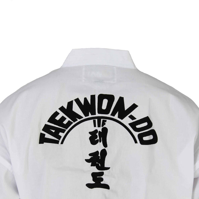 SMAI ITF TKD Uniform - 8oz Ribbed Student Dobok + White Belt - Taekwondo Gi - MMA DIRECT