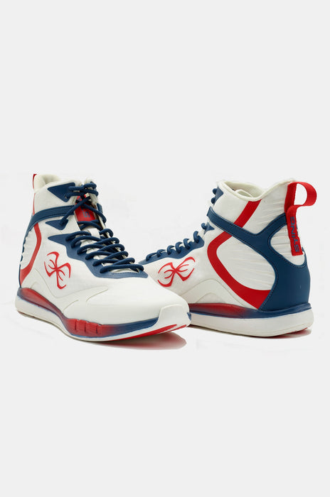 Sting Viper 2.0 Lightweight Premium Boxing Shoes - White/Red/Blue