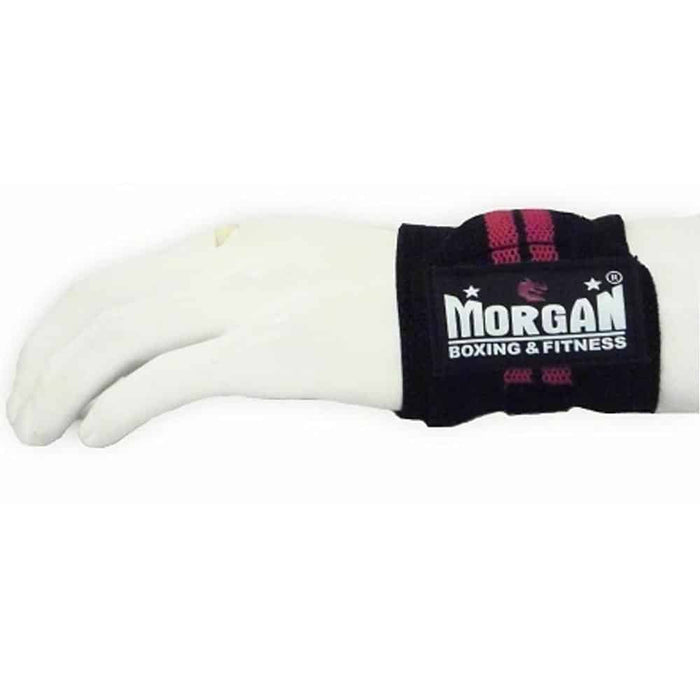 Morgan PAIR Elasticated Wrist Guard Injury Recovery Protection Pro Grade WG-2 - Weightlifting Knee, Elbow & Wrist Guards - MMA DIRECT