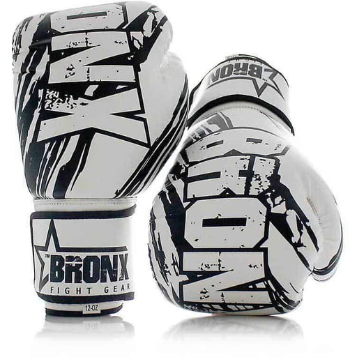 PUNCH White Bronx Boxing Training Workout Gloves - Bag Mitts - MMA DIRECT