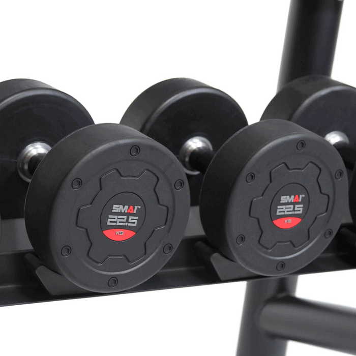 SMAI - Commercial Dumbbell Set with Rack 5-60kg - Dumbbell Sets & Dumbbell Racks - MMA DIRECT