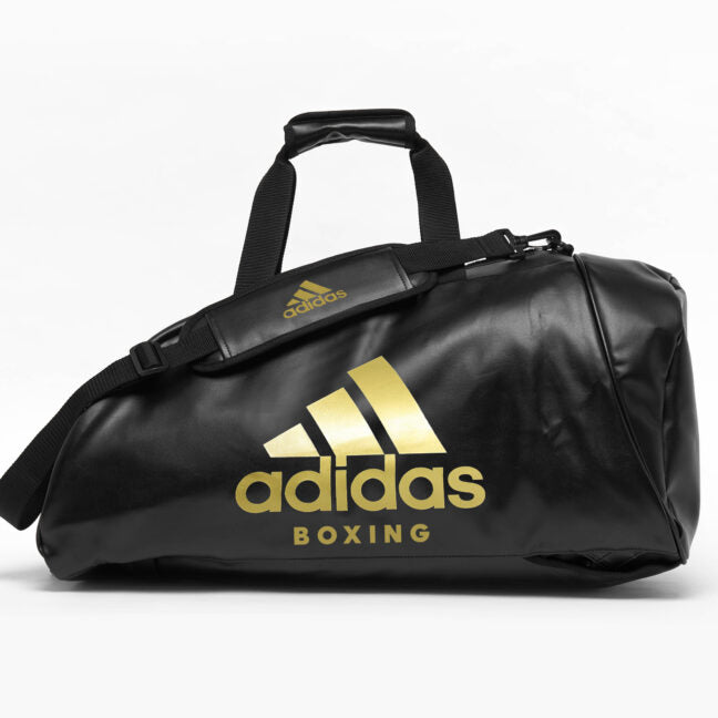 Adidas Boxing 2 in 1 Sports Gym Bag Black / Gold - Medium - Gear Bags - MMA DIRECT