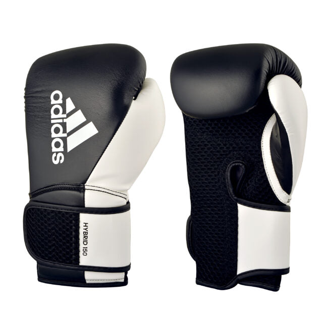 Adidas Hybrid 150 Boxing Training Gloves - Black / White - Boxing Gloves - MMA DIRECT