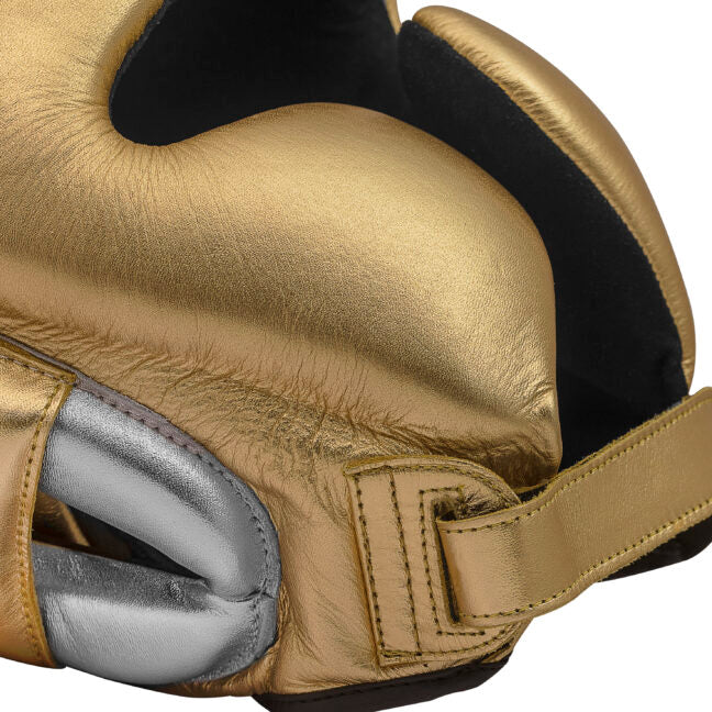 Adidas Adistar Pro Leather Head Guard Metallic Gold - Head Guard - MMA DIRECT