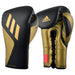 Adidas Speed TILT 350 Pro Training Boxing Gloves Cactus Leather Lace-Up Black/Gold - Boxing Gloves - MMA DIRECT