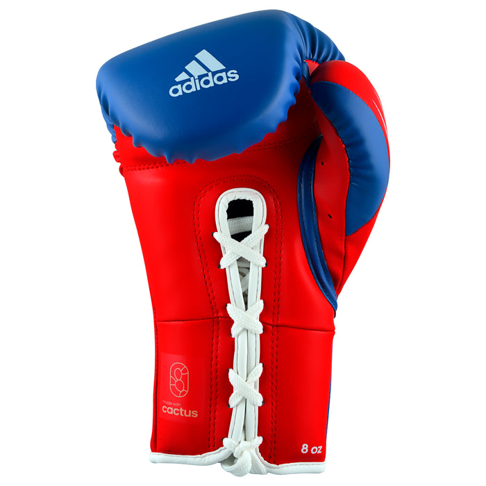 Adidas Speed TILT 350 Pro Training Boxing Gloves Cactus Leather Lace-Up Blue/Red - Boxing Gloves - MMA DIRECT