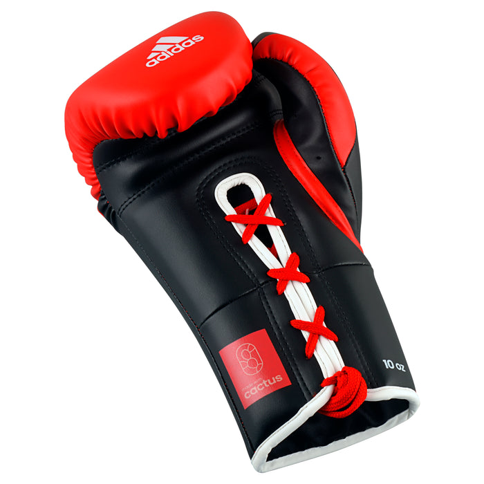 Adidas Speed TILT 350 Pro Training Boxing Gloves Cactus Leather Lace-Up Red/Black - Boxing Gloves - MMA DIRECT