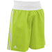 Adidas Boxing Shorts Fluro Green/White Lightweight Fightwear / Gym Apparel - Boxing Shorts - MMA DIRECT