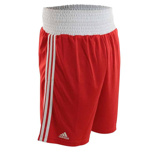 Adidas AIBA Approved Shorts Blue/Red 100% Lightweight Polyester Athletic Cut - Clothing - MMA DIRECT