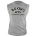 Adidas World Boxing Community Sleeveless T-Shirt Grey & Gold 100% Cotton - Functional Fitness & Gym Clothing - MMA DIRECT