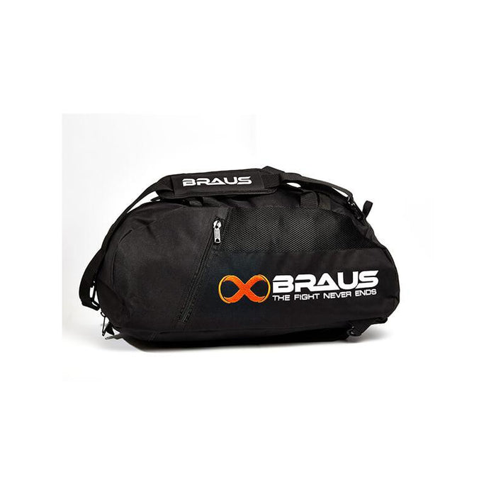 Braus 2 in 1 Fight Jiu Jitsu Convertible Gear Bag Backpack - Black - Gear Bags - MMA DIRECT