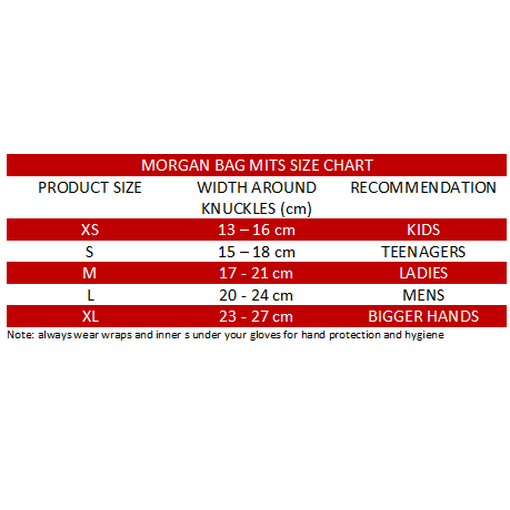 Morgan Endurance Precision Mexican Cut Pro Bag Mitts - Boxing Gloves - MMA DIRECT