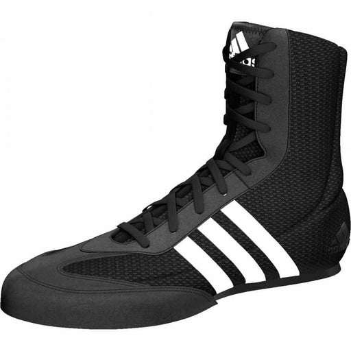 Adidas Box Hog 2 Boxing Shoes Boots Black & White Lace Up - Boxing Shoes - MMA DIRECT