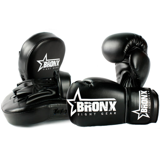 PUNCH BRONX ENDURANCE PACK 12oz Boxing Gloves + Focus Pads - Boxing Combo Pack - MMA DIRECT