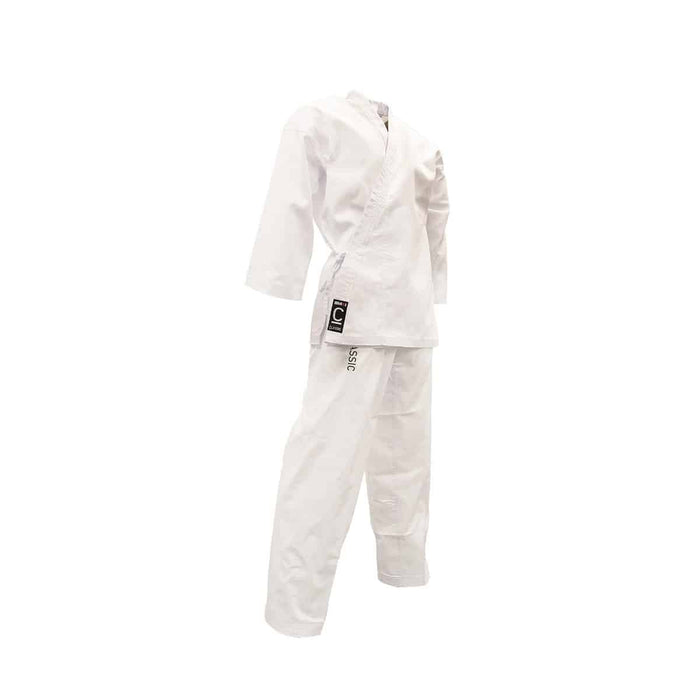 SMAI Karate Uniform 8oz Student Gi (White) Double Stitched + White Belt - Karate Gi - MMA DIRECT