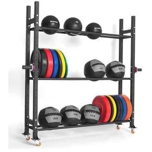 MORGAN Multi-Purpose Weight Plate Rack Racking Gym Storage System Shelves - Olympic Bumper Plate Storage - MMA DIRECT
