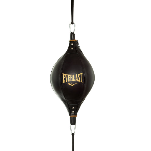 Everlast Precision Leather Floor To Ceiling Ball Strike Bag + Straps - Black - Floor To Ceiling Ball - MMA DIRECT
