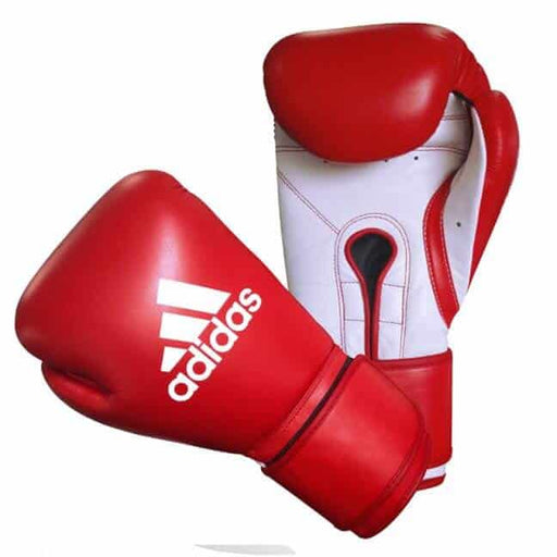 Adidas Glory Professional Leather Boxing Gloves Red - Boxing Gloves - MMA DIRECT