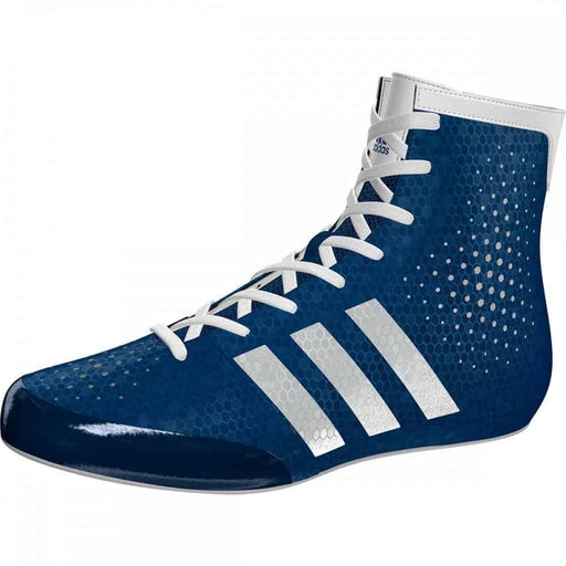 Adidas KO Legend Boxing Shoes Boots Blue & White Lace Up - Boxing Shoes - MMA DIRECT
