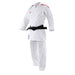 Adidas Adilight Karate Gi Uniform Coloured Shoulder with Stripes Blue/Red - Karate Gi - MMA DIRECT