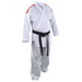 Adidas Karate Gi Uniform Kumite Fighter White with Red Stripes Senior - Karate Gi - MMA DIRECT