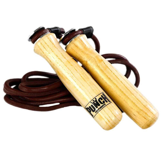 PUNCH Professional Leather Skipping Rope Cardio Training - Skipping Ropes - MMA DIRECT