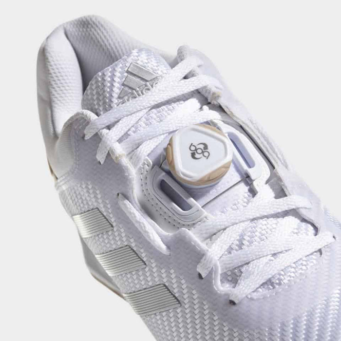 Adidas LEISTUNG.16 2 II Weightlifting Shoes White/Silver Metallic Lace + Adjust - Weightlifting Shoes - MMA DIRECT