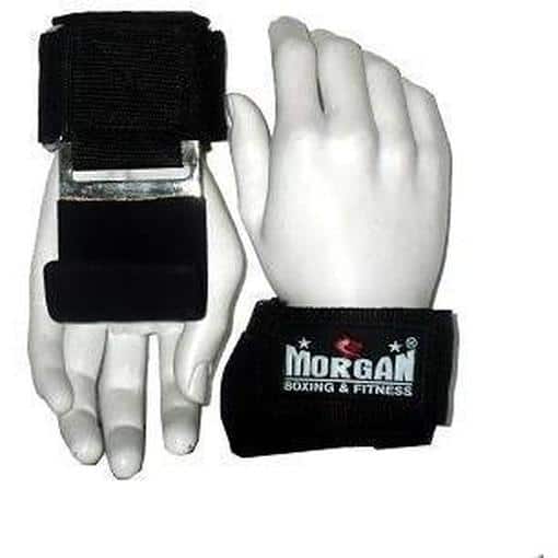 Morgan Weight Lifting Hooks Hand Grips Heavy Duty Straps Pro Grade LG-7B - Weightlifting Straps & Wraps - MMA DIRECT