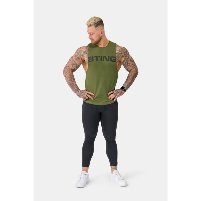 Sting Men's Titan Muscle Singlet - Khaki - Activewear - MMA DIRECT