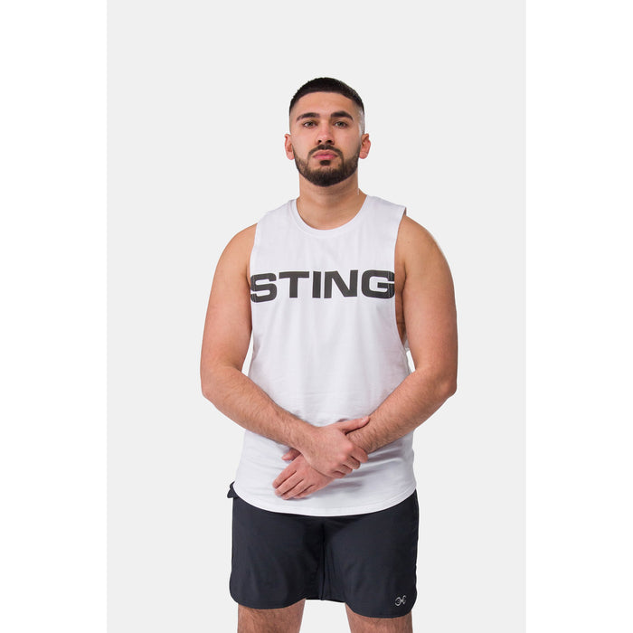 Sting Men's Titan Muscle Singlet - White - Activewear - MMA DIRECT