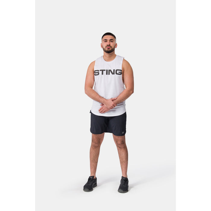 Sting Men's Titan Muscle Singlet - White - Activewear - MMA DIRECT
