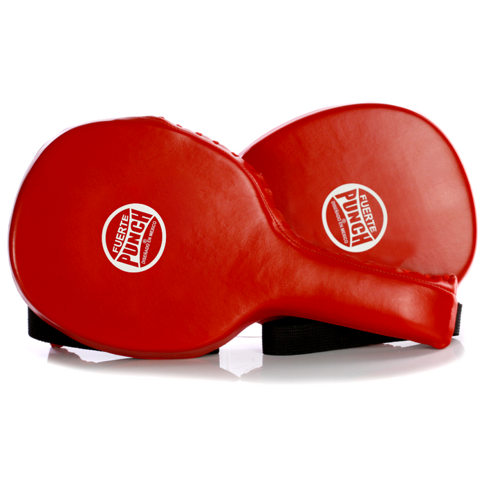 Punch Mexican Fuerte™ Boxing Focus Paddles Pads PAIR - Red - Focus Pads - MMA DIRECT