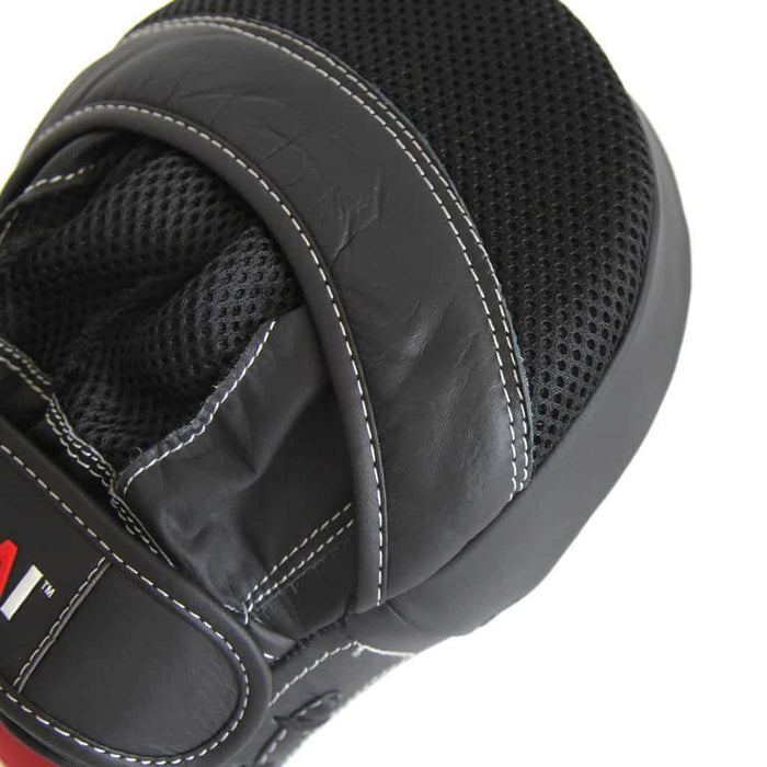 SMAI Elite85 Focus Mitts Pads Pair Black and Red - Focus Pads - MMA DIRECT