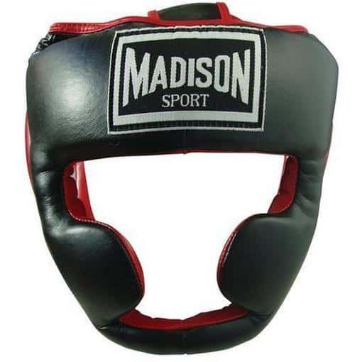 Madison Deluxe Full Face Headguard - Red Boxing - Boxing Headguards - MMA DIRECT