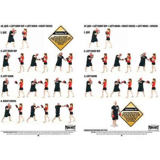 PUNCH 50 Pad Work Boxing Combinations Book Illustrated Manual - Boxing - MMA DIRECT