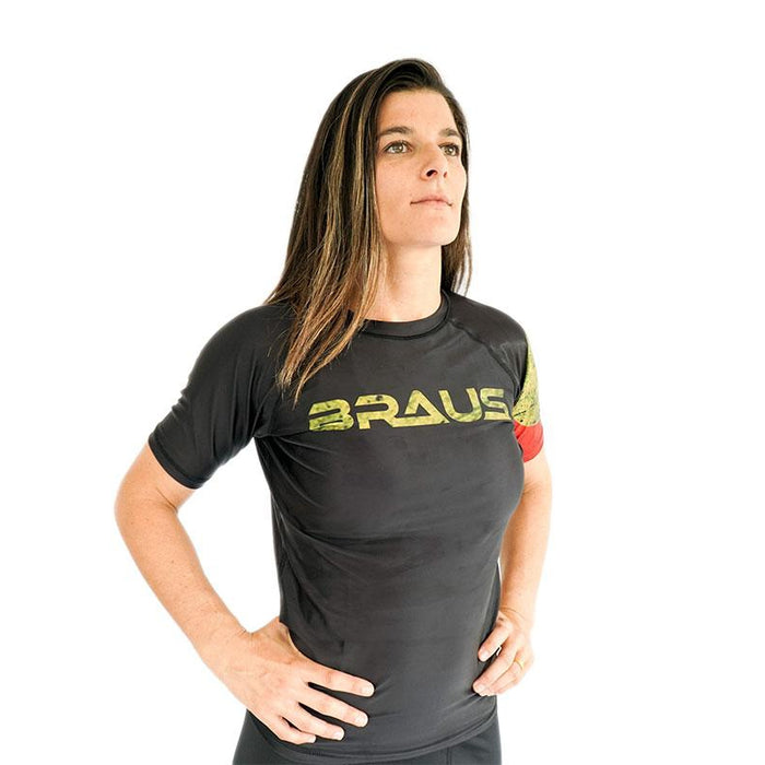Braus Women’s Rash Guard Short Sleeve – Flags - Rash Guards - MMA DIRECT