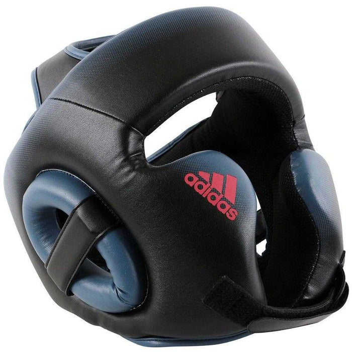 Adidas Womens Boxing Speed Head Gear Guard Black & Shock Red - Head Guard - MMA DIRECT