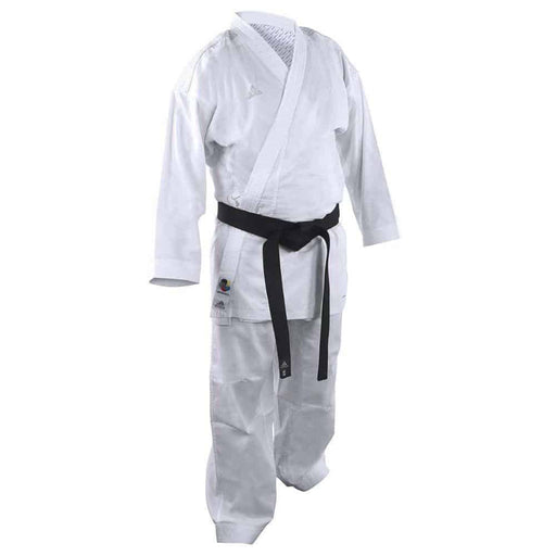 Adidas Kumite Fighter Karate Gi Uniform White Stripes - Karate Gi - MMA DIRECT
