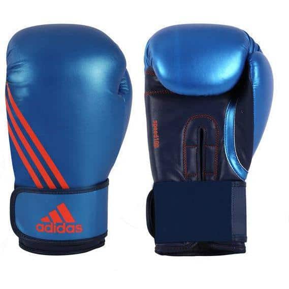 Adidas Speed 100 Boxing Gloves 10oz 12oz Metallic Blue - Boxing Gloves - MMA DIRECT