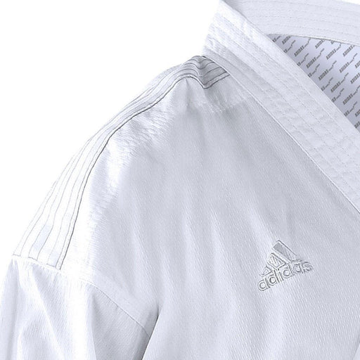 Adidas Kumite Fighter Karate Gi Uniform White Stripes - Karate Gi - MMA DIRECT