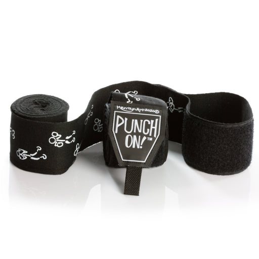 Punch on! Stretch Stick Art Boxing Hand Wraps 4M PAIR – Black - Wraps & Inners - MMA DIRECT